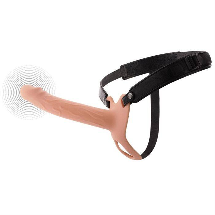 HIDDEN DESIRE - INFERNO MANGA PENIANA VIBRATÃRIA COM STRAP-ON 20 CM