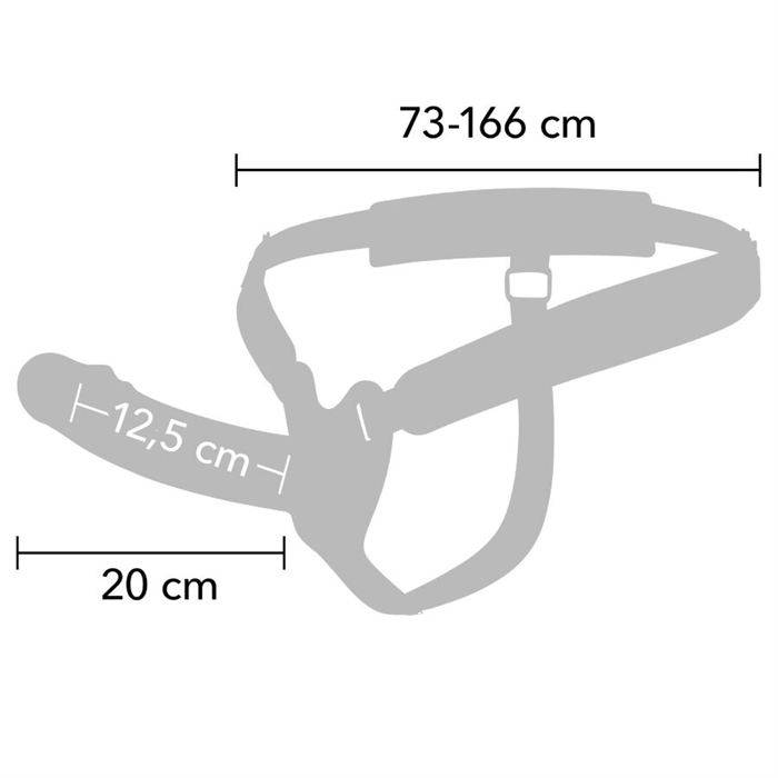 HIDDEN DESIRE - INFERNO MANGA PENIANA VIBRATÃRIA COM STRAP-ON 20 CM