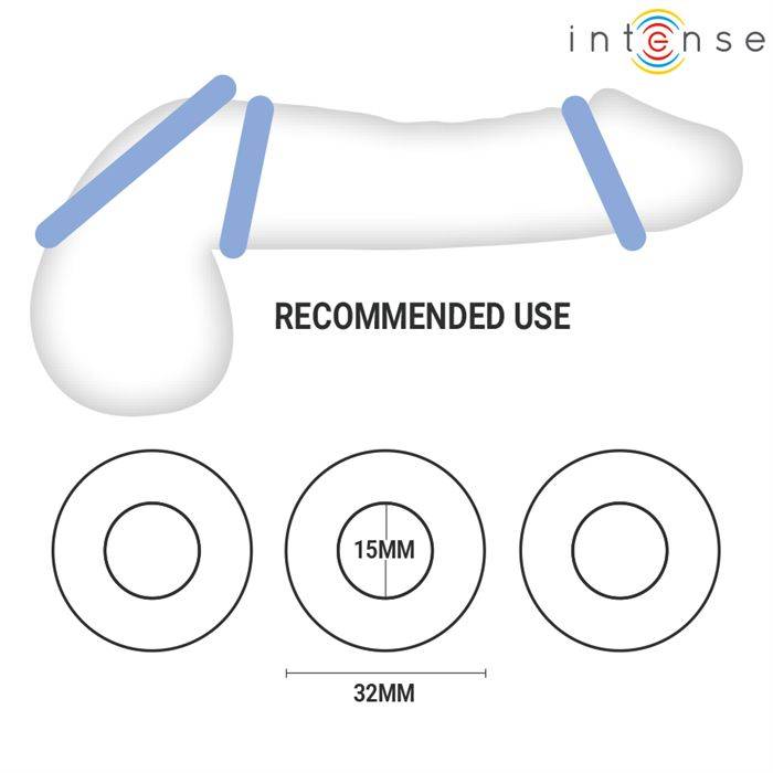 INTENSE - WICK SET OF 3 PENIS RINGS VARIOUS COLORS