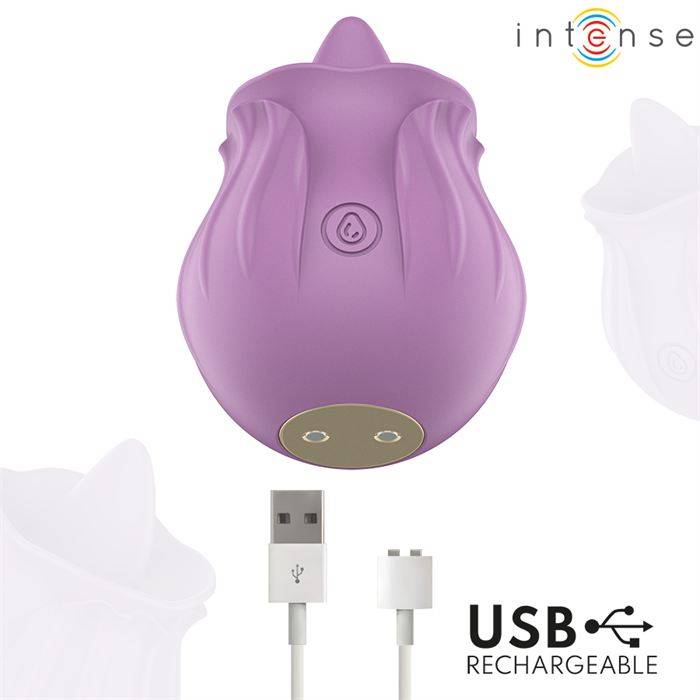 INTENSE - AZALEA FLOWER CLIT STIMULATING 10 VIBRATIONS PURPLE