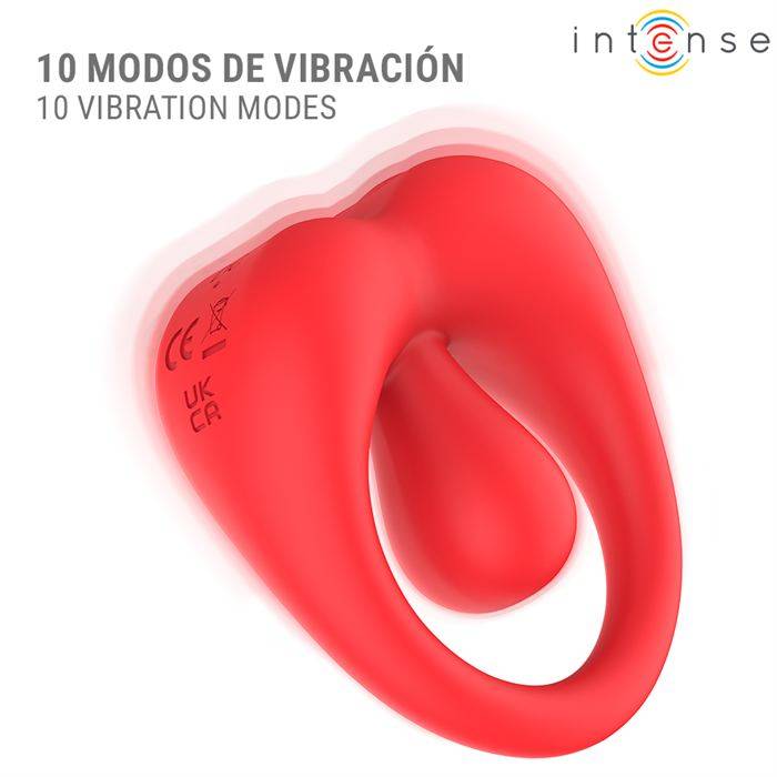 INTENSE - RUSSELL ANILLO VIBRADOR CON ESTIMULACIÃN DE CLÃTORIS ROJO