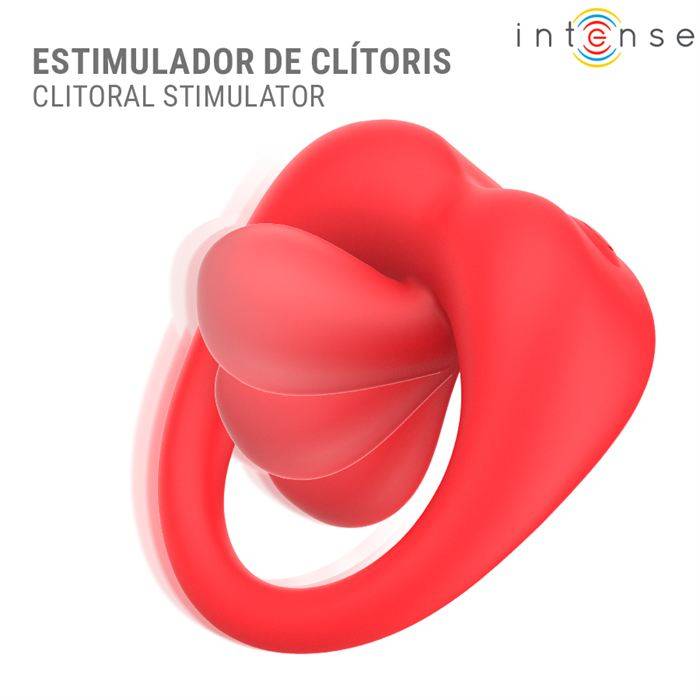 INTENSE - RUSSELL ANILLO VIBRADOR CON ESTIMULACIÃN DE CLÃTORIS ROJO