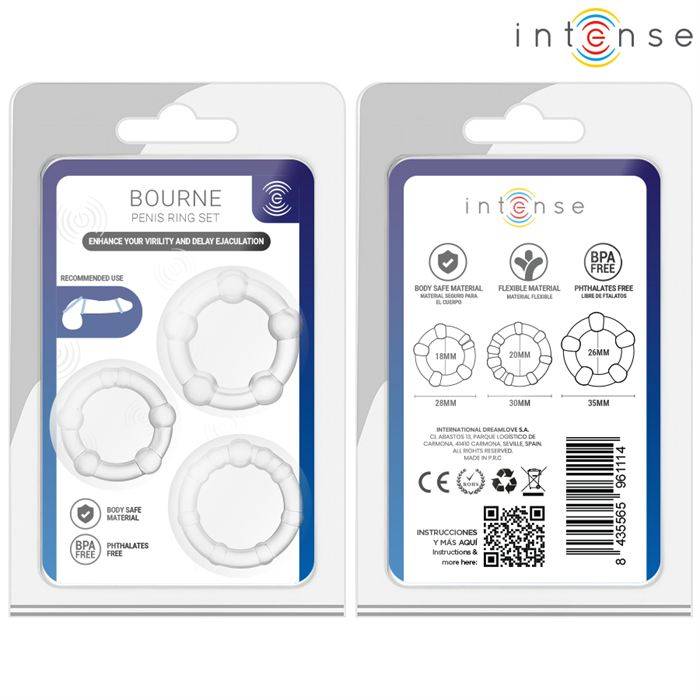 INTENSE - BOURNE SET OF 3 PENIS RING