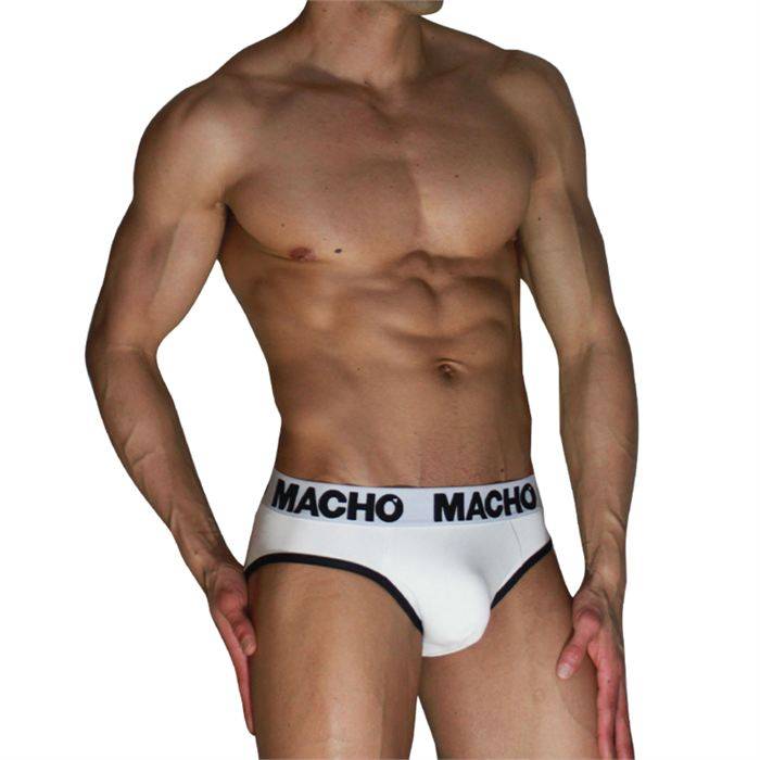 MACHO - MCH006 CLASSIC SLIP WHITE + BLACK L