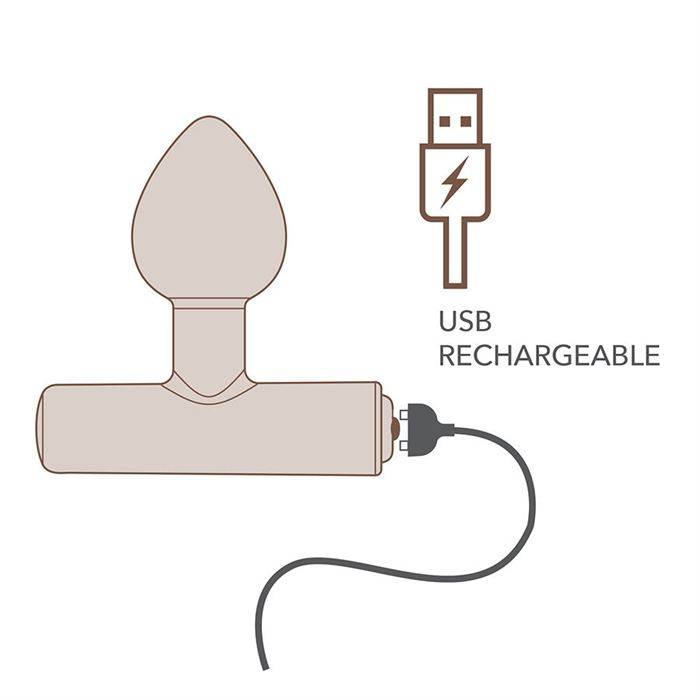 ROCKS-OFF - NOVA ASTRYX RECHARGEABLE PREMIUM & POWERFUL ANAL PLUG 16 FUNCTION PURPLE