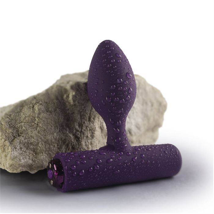 ROCKS-OFF - NOVA SOLARIS RECHARGEABLE SLIM & POWERFUL ANAL PLUG 16 FUNCTION PURPLE