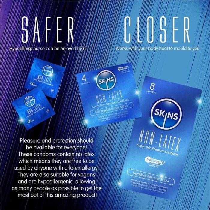 SKINS - LATEX-FREE CONDOMS PACK OF 4