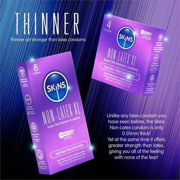 SKINS - LATEX-FREE CONDOMS XL PACK OF 4