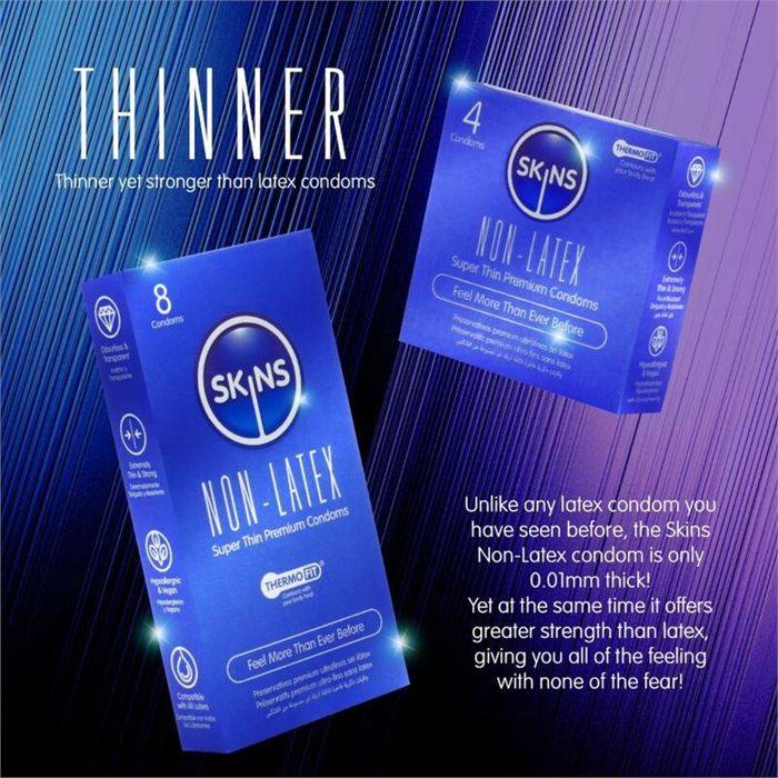 SKINS - LATEX-FREE CONDOMS PACK OF 8