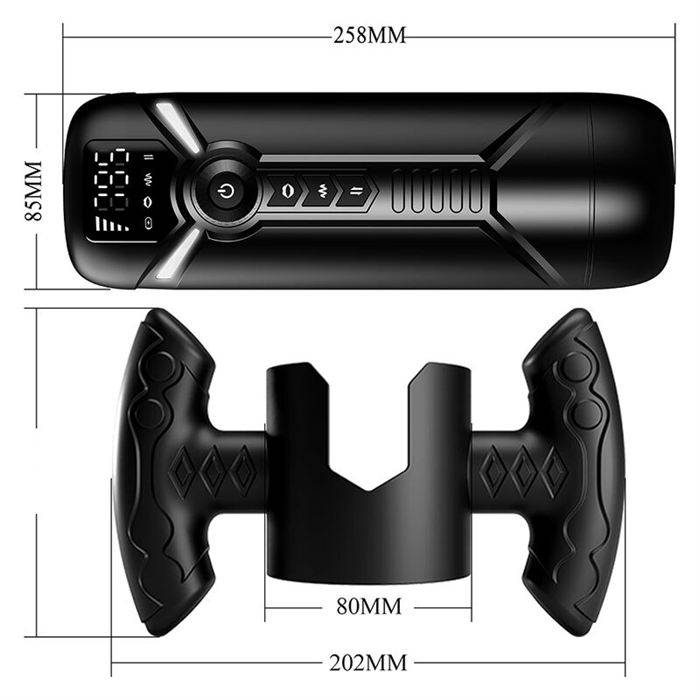 PRETTY LOVE - AETOLA MULTIFUNCTION AUTOMATIC MASTURBATOR WITH HANDLE BLACK
