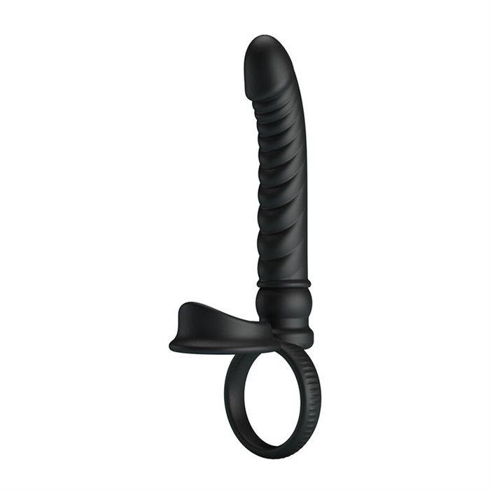 PRETTY LOVE - MERRITT ANAL VIBRATOR WITH RING AND VIBRATION BLACK