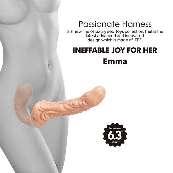 BAILE - EMMA TEXTURED DOUBLE PENETRATION STRAP-ON FLESH