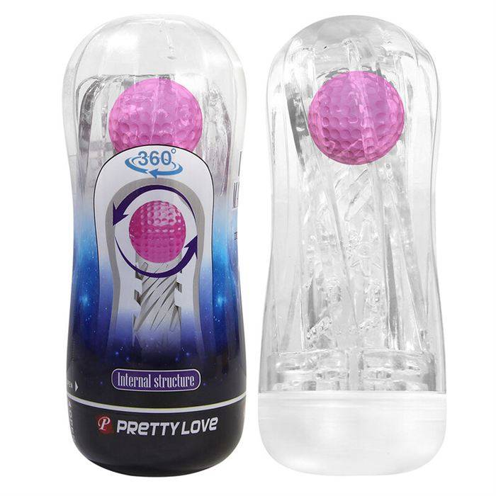 PRETTY LOVE - 360Âº TEXTURED MASTURBATION CUP CLEAR