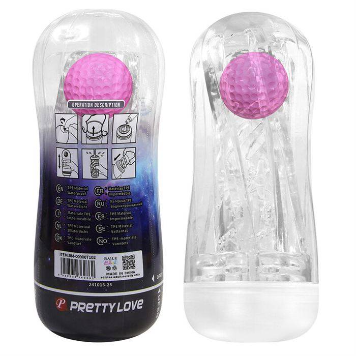 PRETTY LOVE - 360Âº TEXTURED MASTURBATION CUP CLEAR