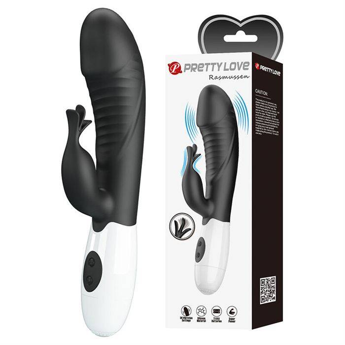 PRETTY LOVE - RASMUSSEN 30 FUNCTION RABBIT VIBRATOR BLACK