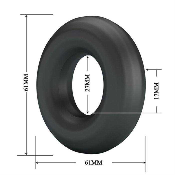 CRAZY BULL - URBAN SUPER SOFT SILICONE COCK RING BLACK