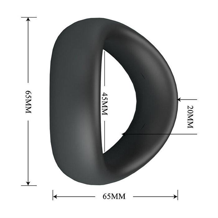 CRAZY BULL - VALEN ERGONOMIC SILICONE COCK RING BLACK