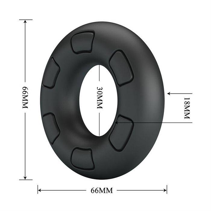 CRAZY BULL - BERTRAM SUPER SOFT SILICONE COCK RING BLACK