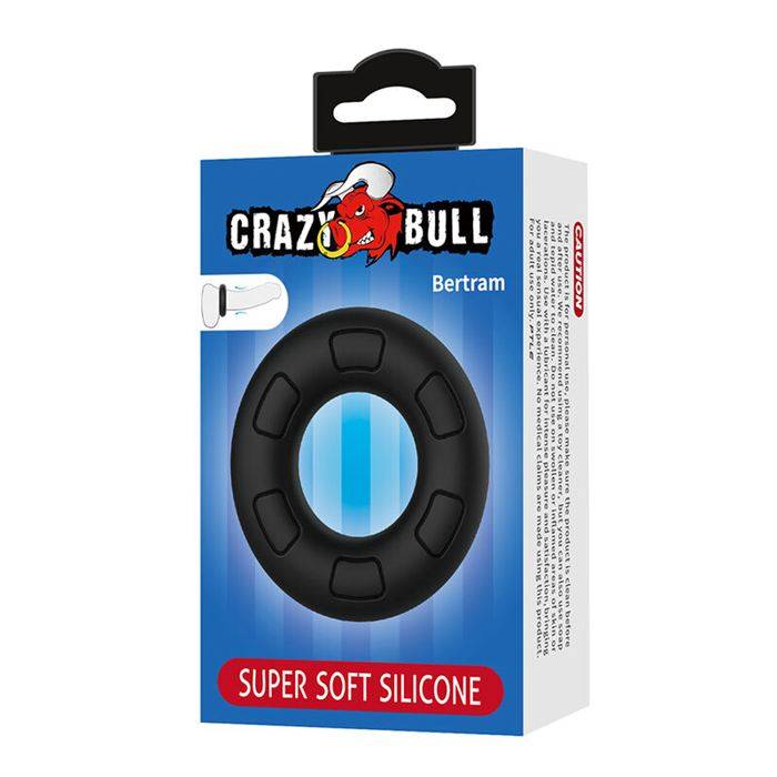 CRAZY BULL - BERTRAM SUPER SOFT SILICONE COCK RING BLACK