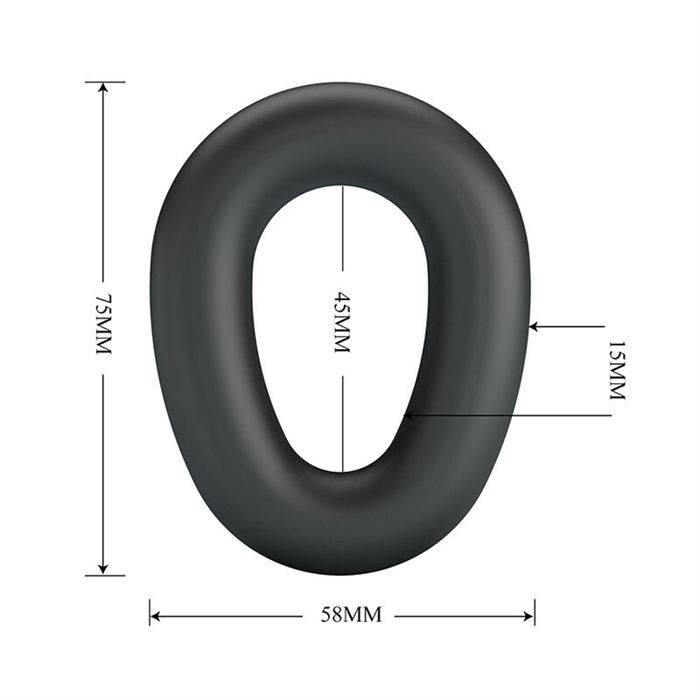 CRAZY BULL - VESPER SUPER SOFT SILICONE COCK RING BLACK