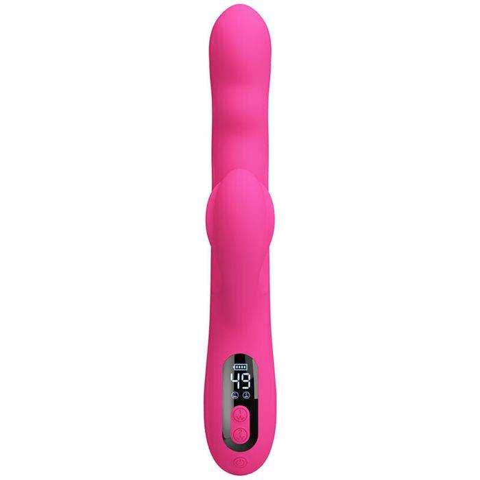 PRETTY LOVE - WINTERS MULTIFUNCTION RABBIT VIBRATOR WITH LED DISPLAY PINK