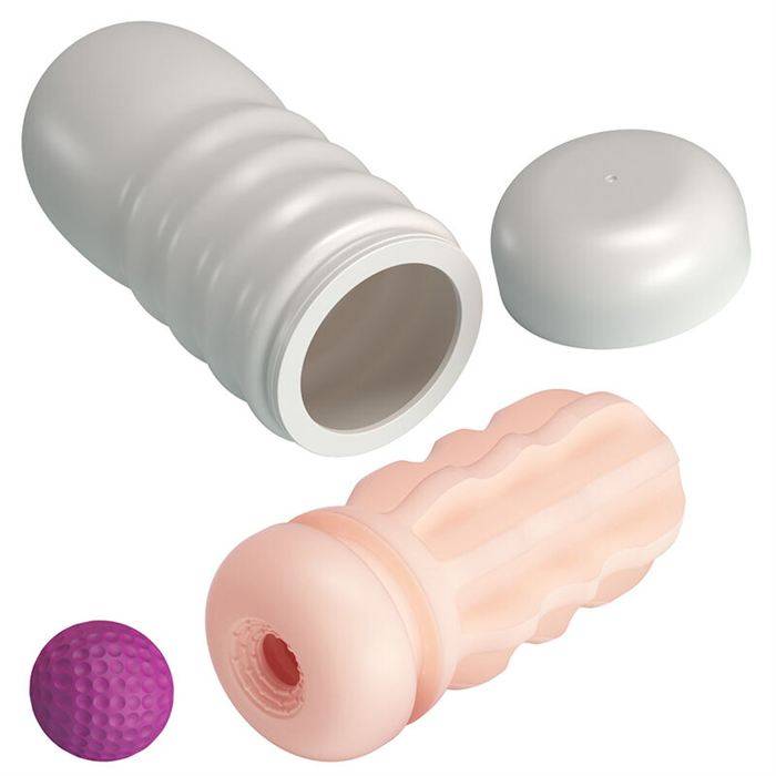 PRETTY LOVE - VAGINAL SMOOTHING MASTURBATOR WITH SUCTION CUP AND INTERNAL TEXTURES