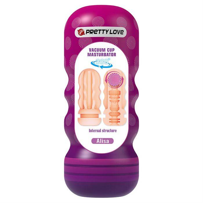 PRETTY LOVE - VAGINAL SMOOTHING MASTURBATOR WITH SUCTION CUP AND INTERNAL TEXTURES