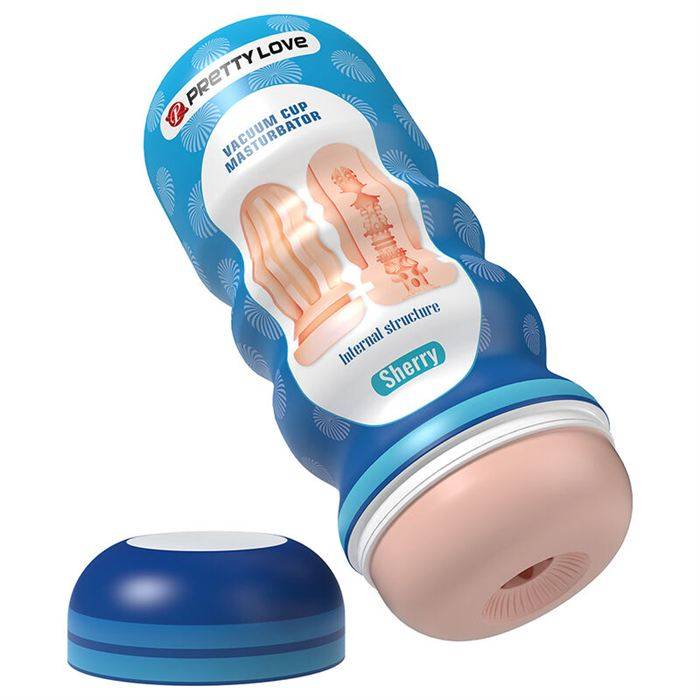 PRETTY LOVE - SHERRY VAGINA MASTURBATOR WITH SUCTION CUP AND INTERNAL TEXTURES