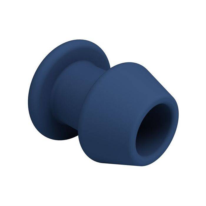 MR PLAY - JACK BLUE SILICONE HOLLOW ANAL PLUG SIZE S