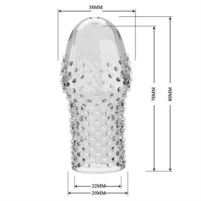 PRETTY LOVE - GEEK´S PENIS SLEEVE GET YOUR PENIS THICKER TRANSPARENT