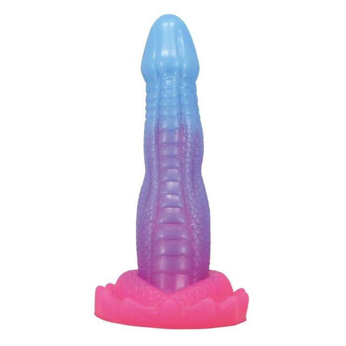POWER MONSTERS - VOID PYTHON FANTASY DILDO WITH SUCTION CUP 20.5 CM Ã 5.2 CM BLUE, PURPLE & PINK