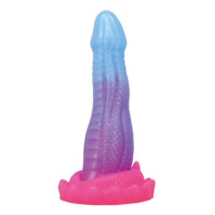 POWER MONSTERS - VOID PYTHON FANTASY DILDO WITH SUCTION CUP 20.5 CM Ã 5.2 CM BLUE, PURPLE & PINK