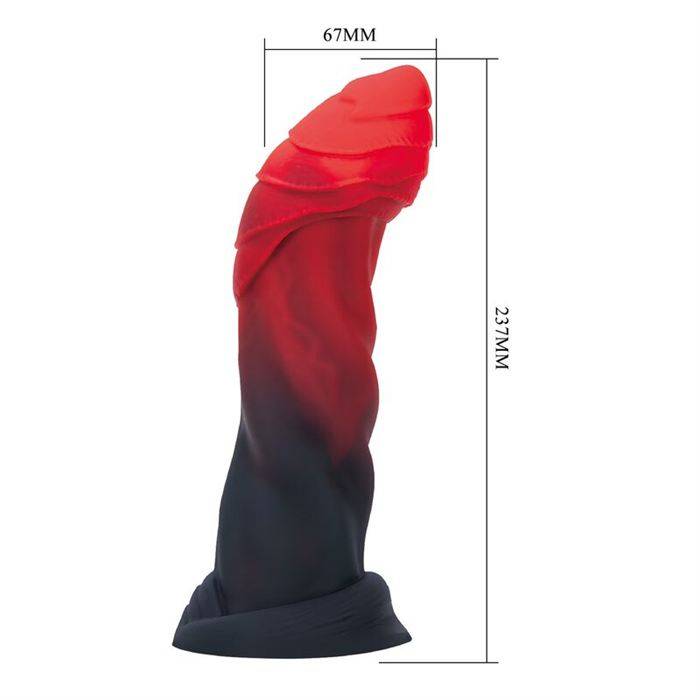 POWER MONSTERS - INFERNAL GOLIATH BICOLOR FANTASY SILICONE DILDO 25 CM Ã 6 CM