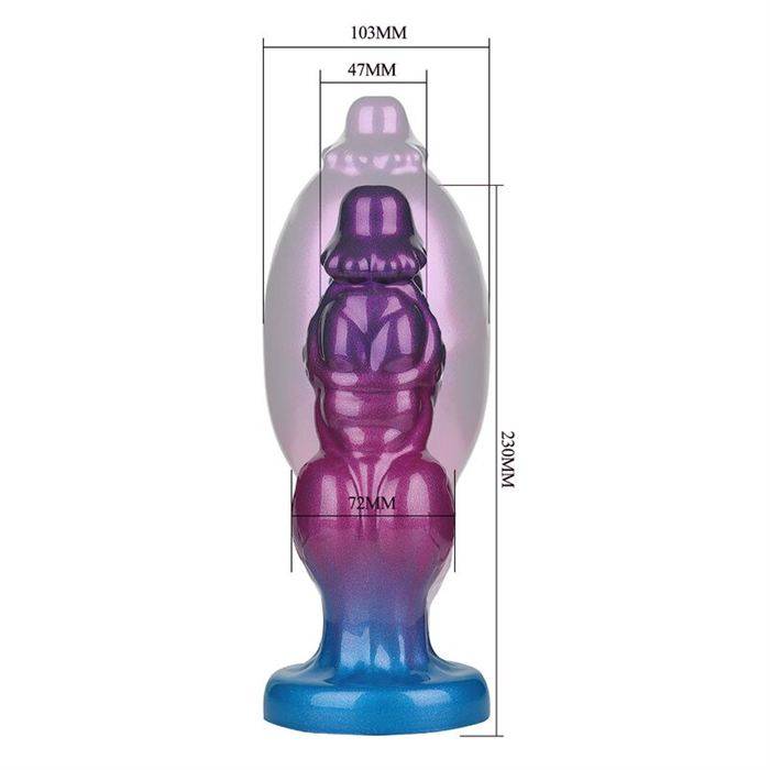 POWER MONSTERS - RIFT TITAN BICOLOR INFLATABLE FANTASY SILICONE DILDO 24 CM Ã 5 CM