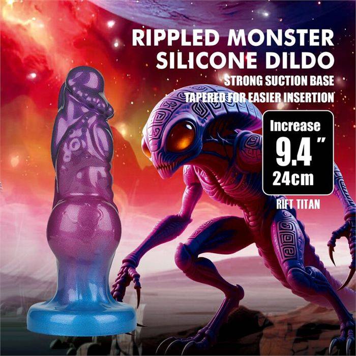 POWER MONSTERS - RIFT TITAN BICOLOR INFLATABLE FANTASY SILICONE DILDO 24 CM Ã 5 CM