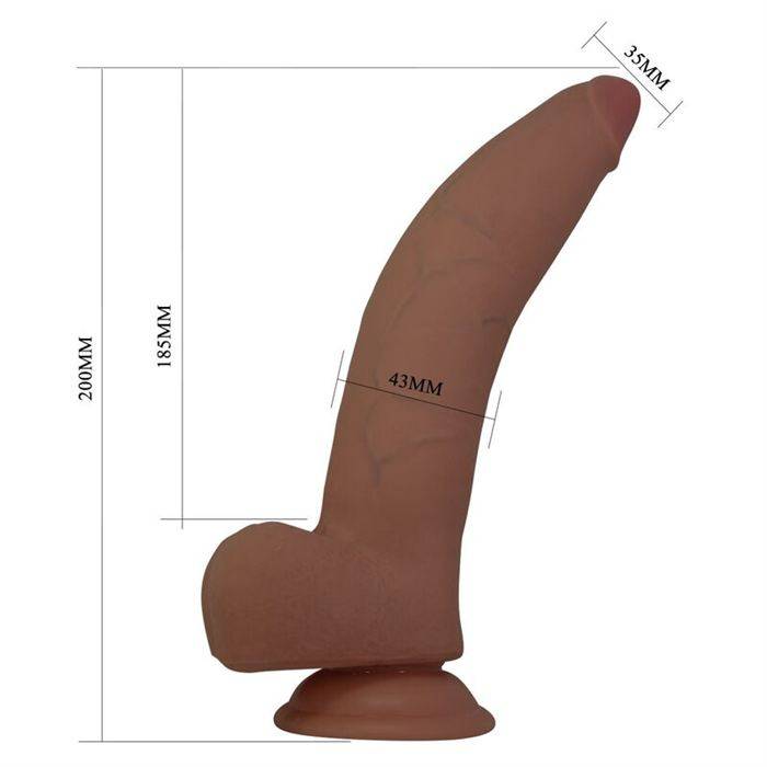 PRETTY LOVE - CUTHBERT REALISTIC FLEXIBLE DILDO 20 CM Ã 5 CM TPE BROWN