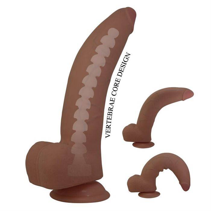 PRETTY LOVE - CUTHBERT REALISTIC FLEXIBLE DILDO 20 CM Ã 5 CM TPE BROWN