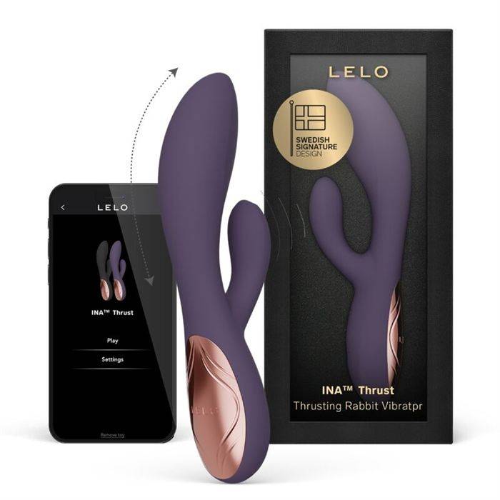 LELO - INA THRUST RABBIT THRUSTING VIBRATOR PURPLE