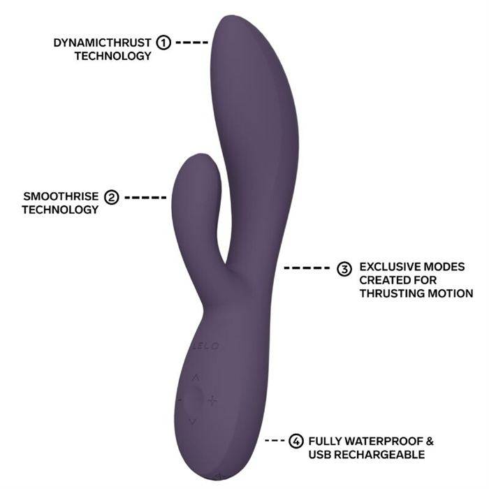 LELO - INA THRUST RABBIT THRUSTING VIBRATOR PURPLE