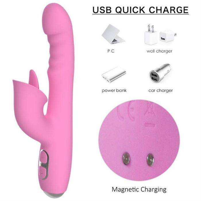 NALONE - T-MAY RABBIT VIBRATOR WITH PUSH AND OSCILLATING MOTION