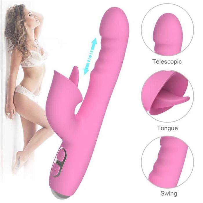 NALONE - T-MAY RABBIT VIBRATOR WITH PUSH AND OSCILLATING MOTION