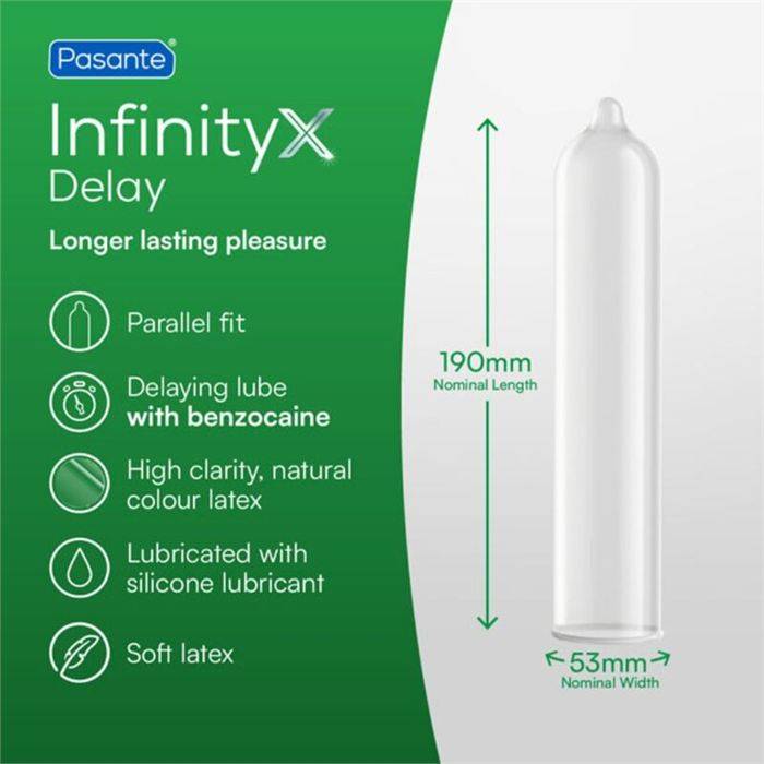 PASANTE - DELAY INFINITY CONDOMS BOX 144 UNITS
