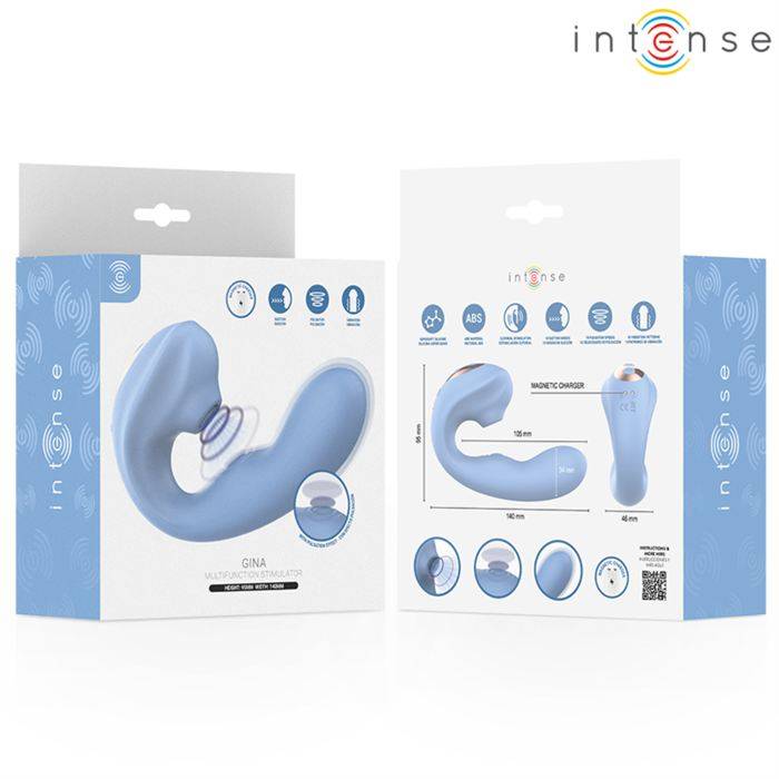 INTENSE - GINA MULTIFUNCTION CLITORAL STIMULATOR BLUE