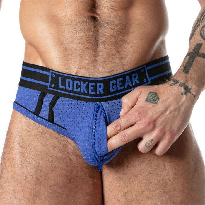 LOCKER GEAR - SPORT MESH JOCK BRIEF BLUE S