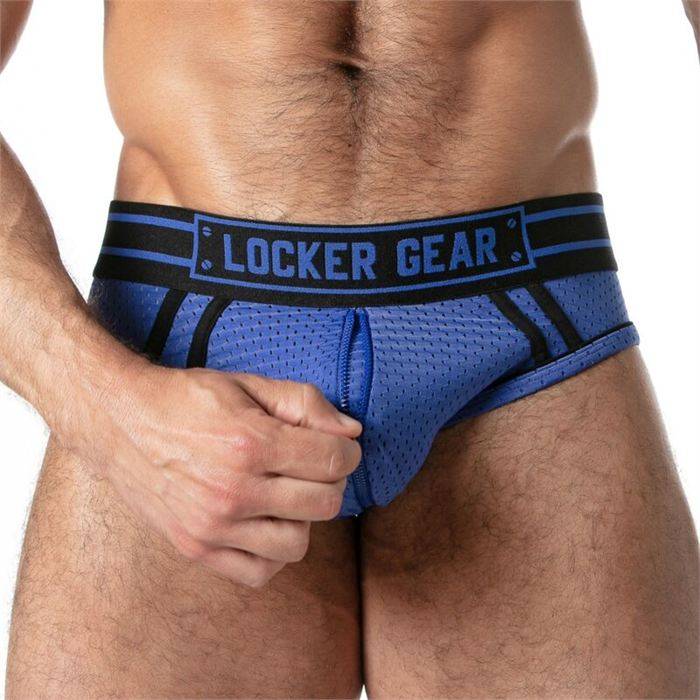 LOCKER GEAR - SPORT MESH JOCK BRIEF BLUE L