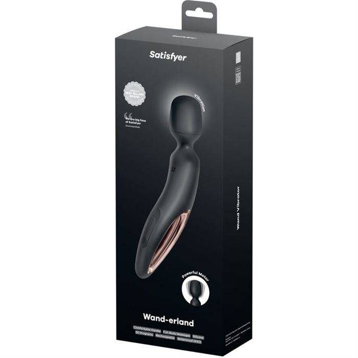 SATISFYER - WAND ERLAND MASSAGEADOR VIBRATÃRIO PRETO