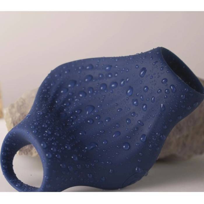 ROCKS-OFF - MASTURBADOR VIBRADOR FLEXÃVEL PALM BLUE