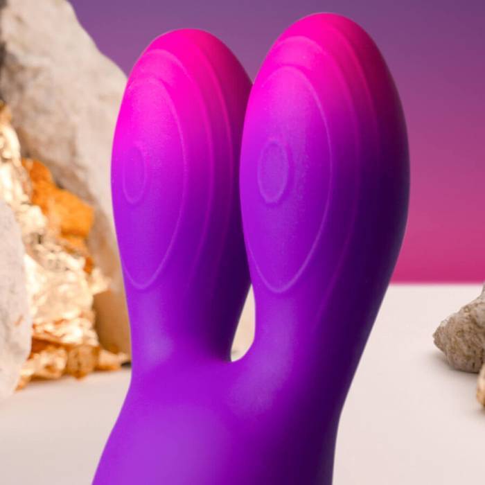 ROCKS-OFF - VIBRADOR FLEXÃVEL GLO-GIRL BUNNY ROXO