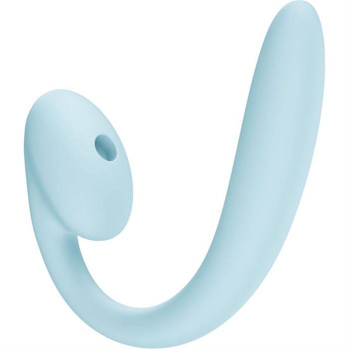 FUN FACTORY - CRESCENDO VIBRADOR DE DUPLA PULSAÃÃO DE AR INSERÃVEL AZUL GELO