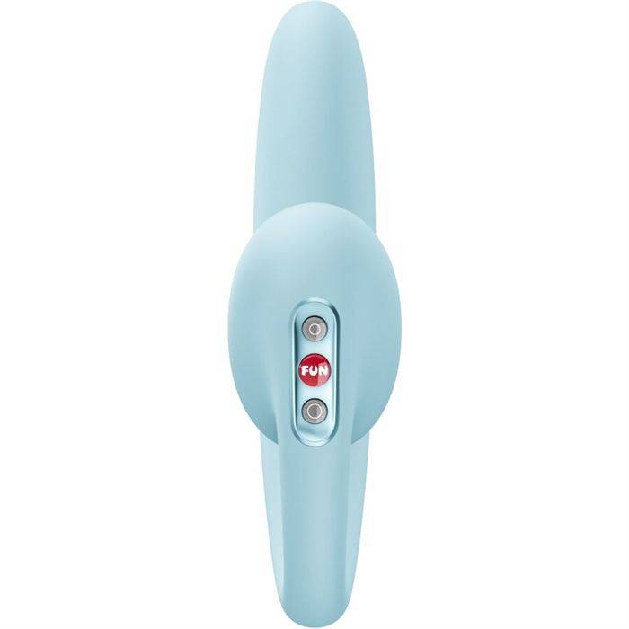 FUN FACTORY - CRESCENDO VIBRADOR DE DUPLA PULSAÃÃO DE AR INSERÃVEL AZUL GELO